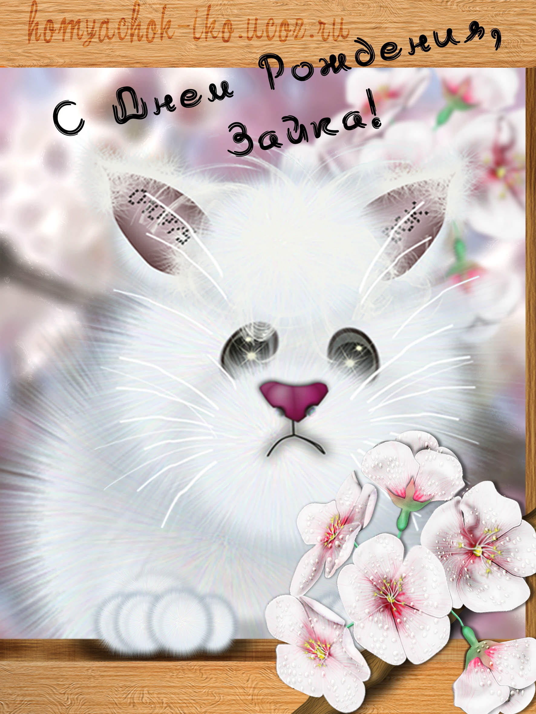 открытка с кроликом